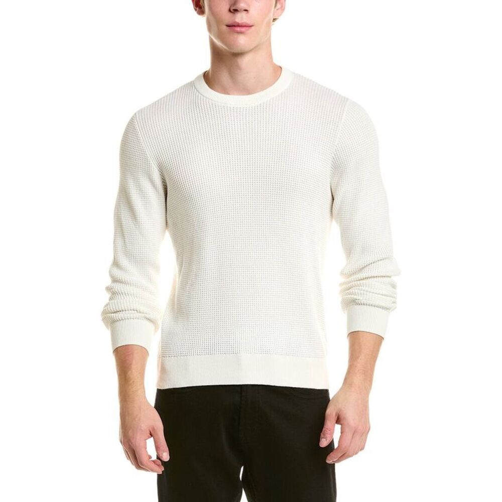 Gas Mens  Crewneck Sweater, White